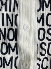 Long Sleeve Color Block Letter Print Skirt Suit