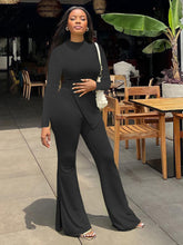 Two Piece Split Long Sleeve Top & Long Pants