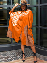 Vestidos camiseros a rayas con bloques de color y manga larga