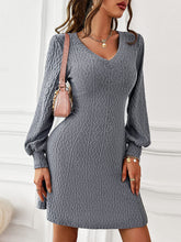 Minivestidos de punto jacquard de manga larga