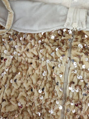 Vestidos largos sin mangas con abertura y lentejuelas de terciopelo