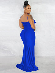 Vestidos largos con abertura y espalda descubierta con tirantes finos