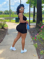 Ärmelloses, figurbetontes Minikleid mit Rundhalsausschnitt, Hohlsaum und Kordelzug