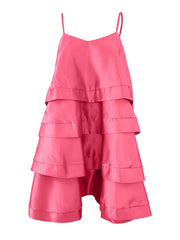 Ärmellose, einfarbige Minikleider mit Rüschen