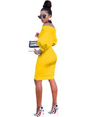 Off Shoulder Bodycon Midi Dresses
