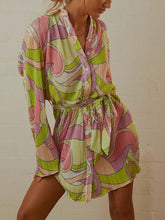 Minivestidos camiseros con botones y estampado floral