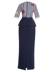 Long Sleeve Floral Print Maxi Dresses