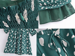 Minivestidos ajustados con cordones y estampado de lunares