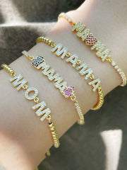 Pulseras de oso con diamantes de imitación de colores