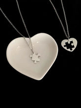 Collares de cadena de rompecabezas de dos piezas para parejas