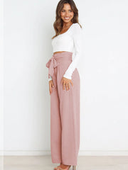 High Waist Knot Flare Bottoms