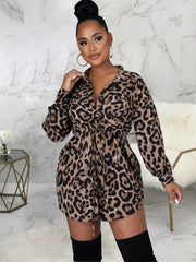 Minikleid mit Leopardenmuster
