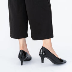 Tacones gruesos de cuero