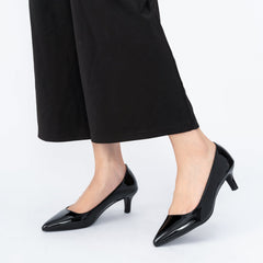 Tacones gruesos de cuero