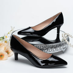 Tacones gruesos de cuero