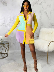 Button-Down-Hemden, Minikleid