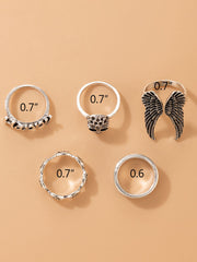 Anillos de mariposa de cinco piezas para Halloween