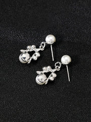 Conjuntos de collares y pulseras con pendientes y perlas de diamantes de imitación