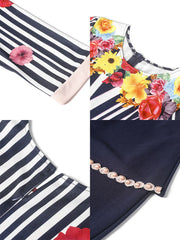 Long Sleeve Floral Print Maxi Dresses