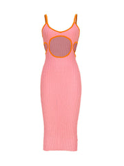 Knit Sleeveless Backless Midi Dresses
