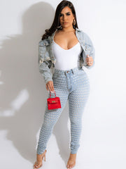 Jeansjacken mit langen Ärmeln und Revers