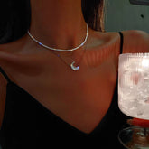 Collares colgantes de moda multicapa