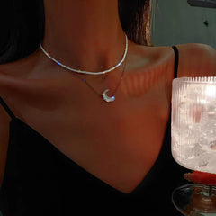 Collares colgantes de moda multicapa