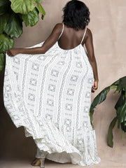 Vestidos largos con estampado floral, espalda descubierta y tirantes finos