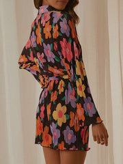 Minivestidos camiseros con botones y estampado floral