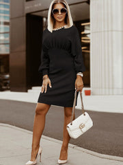 Lantern Sleeves Bodycon Midi Dresses