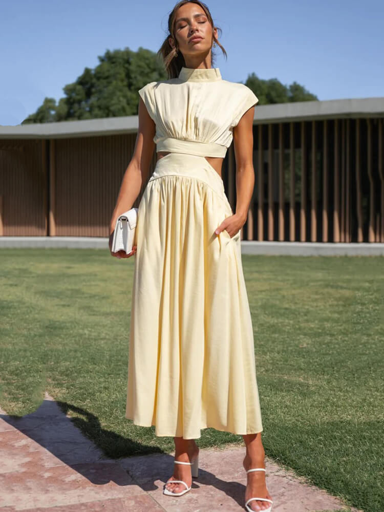Linen Dress Amazhiyu Women's Pure Linen Sleeveless Midi Dress With Pockets - Summer Strap Dress Sleeveless Linen Summer Dress Linen Dress Amazhiyu Women's Pure Linen Sleeveless Midi Dress With Pockets - Summer Strap Dress Sleeveless Linen Summer Dress