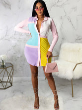 Vestido mini con camisa abotonada