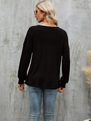 Long Lantern Sleeve Button Down Tops