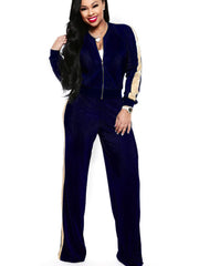 Zweiteilige Outfits mit Reißverschlussjacke und langer Hose