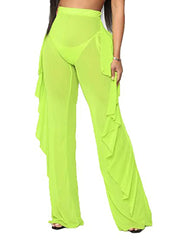 Parte inferior con volantes de malla