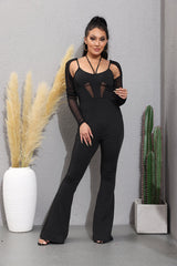 Langärmlige Neckholder-Jumpsuits