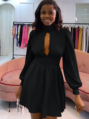 Minivestidos de manga larga con cortes