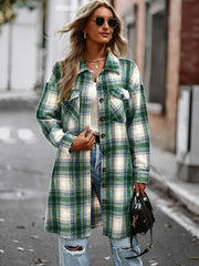 Long Sleeve Plaid Button Down Casual Shirts