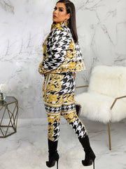 Two Piece Zipper Top & Skinny Pants