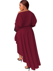 Langärmlige, geraffte Maxikleider