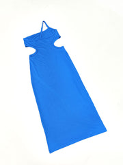 Bodycon-Midikleider aus Milchseide mit Spaghettiträgern