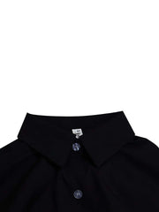 Minivestido camisero holgado con botones y mangas largas