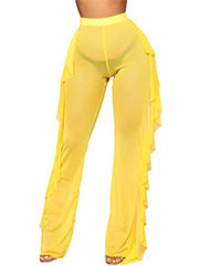 Parte inferior con volantes de malla