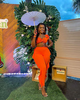 Camisetas de tirantes de dos piezas y pantalones largos