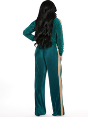 Zweiteilige Outfits mit Reißverschlussjacke und langer Hose