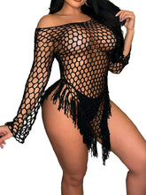 Minikleid mit ausgehöhlter Quaste