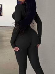 Set aus langärmligem Crop-Top mit Kordelzug und ausgestellter Hose