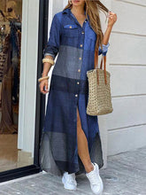 Camisa maxi con solapa y botones