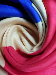 Falda midi con estampado de rayas y cintura alta