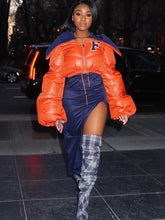 Langärmlige kurze Jacken mit Buchstabendruck